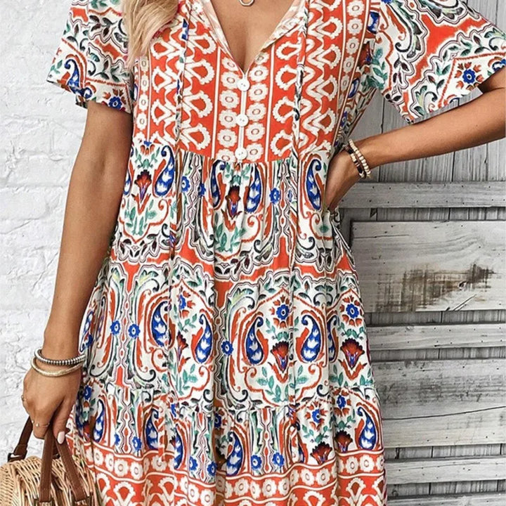 Chalise - Boho Casual Loose Spring-summer Midi Dress