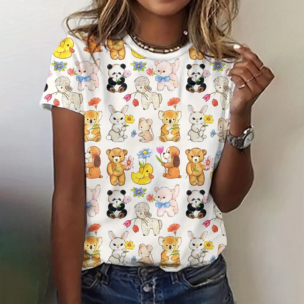 Katiya - Exclusive women's shirt with animal print