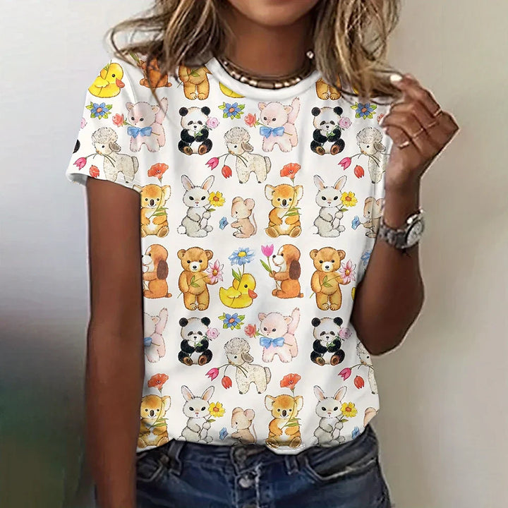 Katiya - Exclusive women's shirt with animal print