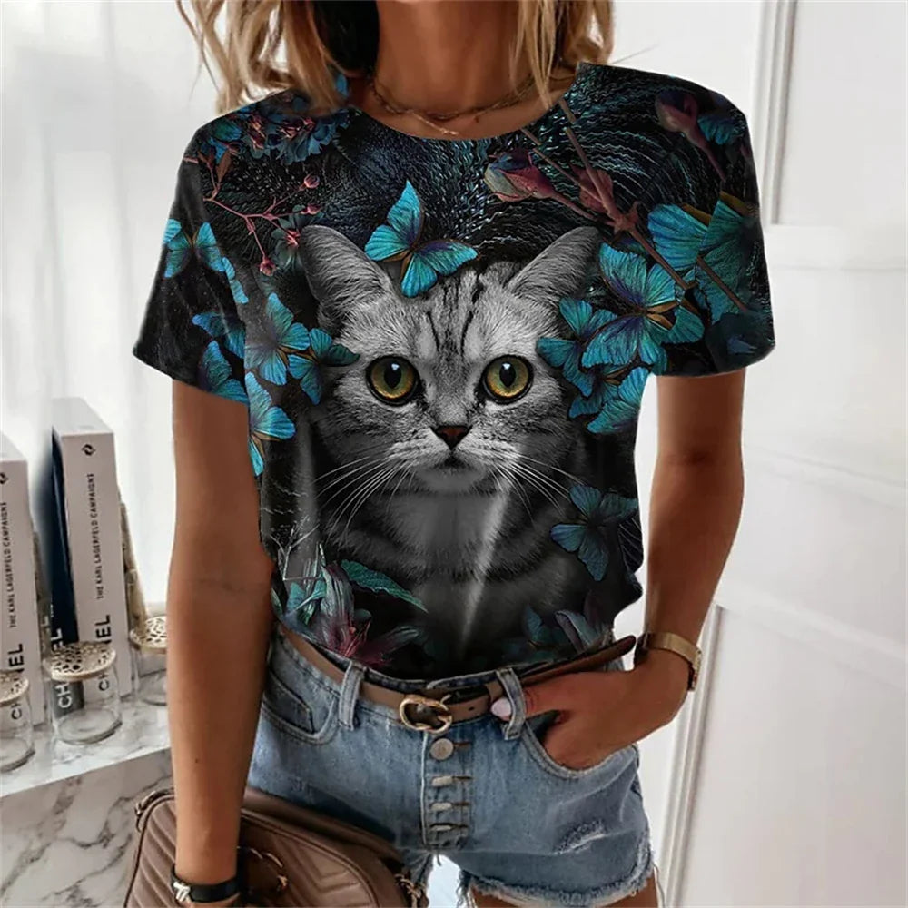 Rhiann Exclusive Feline Elegance Tee