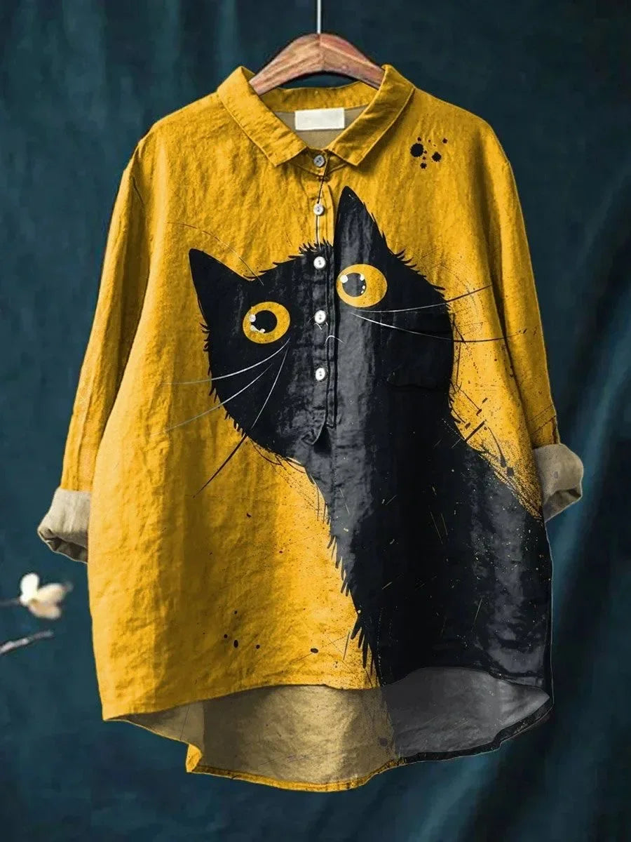 Briselle - Exclusive women's shirt with animal print