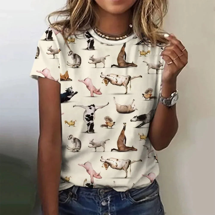 Katiya - Exclusive women's shirt with animal print