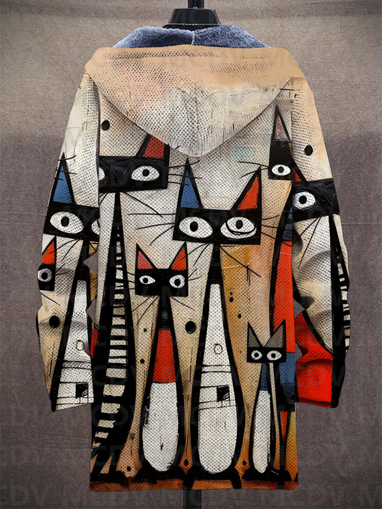 Monique™ - Abstract Cat Art Hoodie