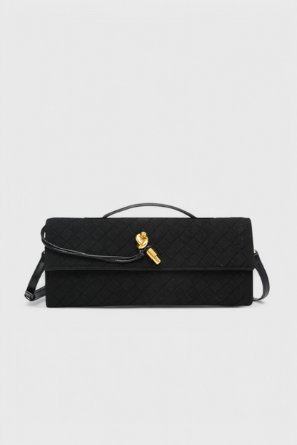 Melanie Classic Suede Shoulder Bag