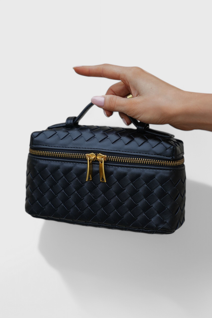 Milla Mini Woven Bag with Gold-Tone Accents