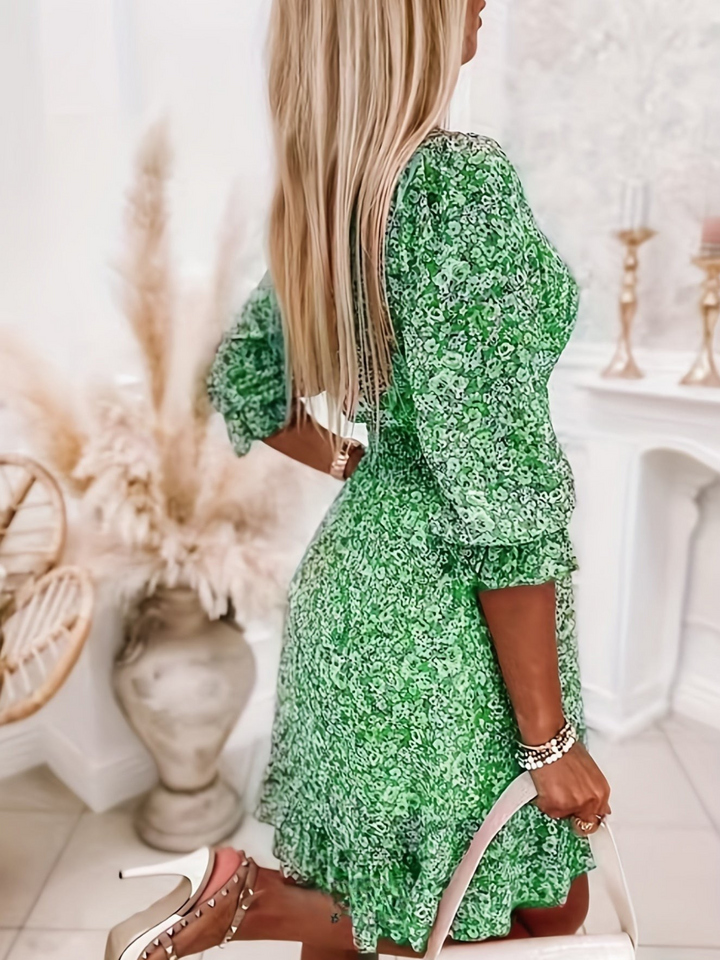 Aniana Floral Shirred Waist Dress