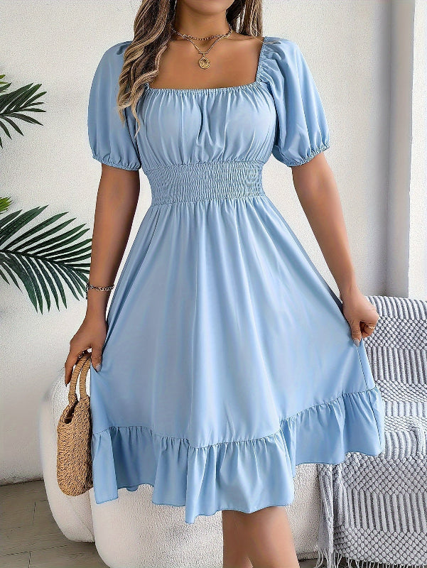 Nyxara | Elegant Puff Sleeve Dress