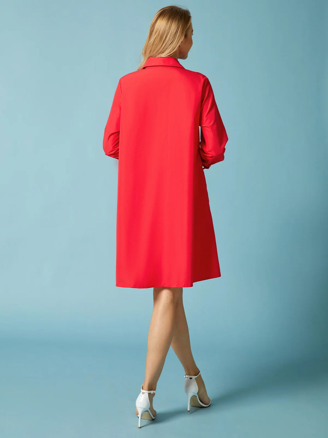 Jade | Abstract Polka Shirt Dress