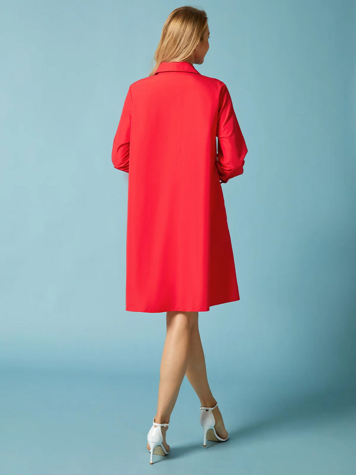 Jade | Abstract Polka Shirt Dress