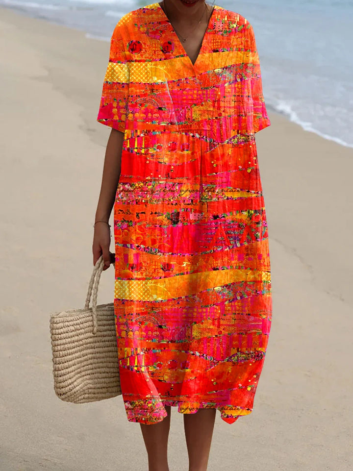 Moana - Vintage Art Print Casual Cotton And Linen Shirt, Pant and Dress