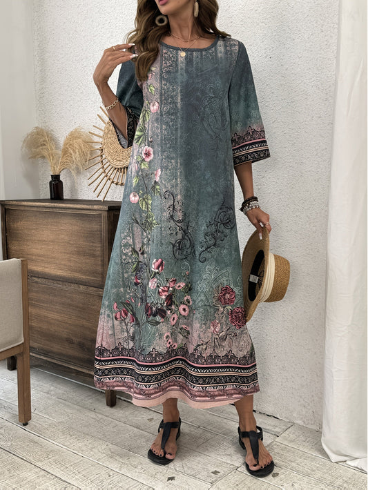 Maurelle | Retro Plaid Maxi Dress