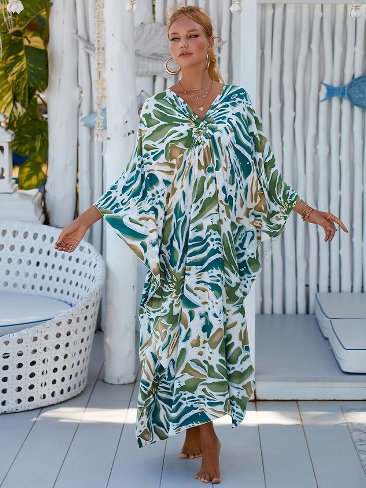Nyxara - Tropical Resort Bamboo Maxi Dress