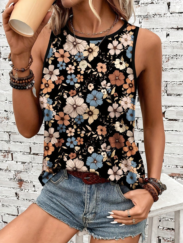 Olivia™ - Retro Floral Tank Top