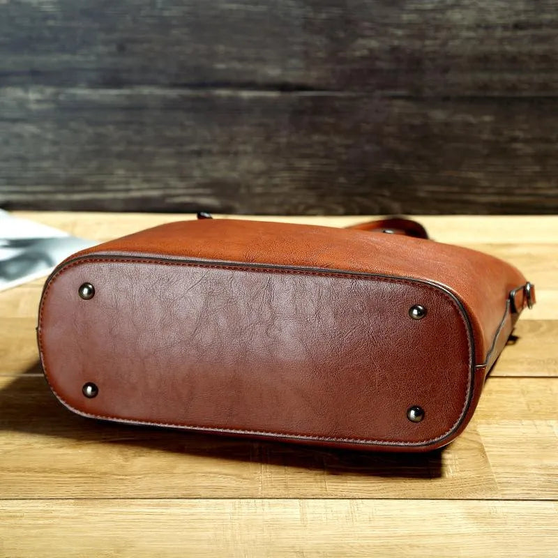 NICOLE™ | Vintage Faux Leather Shoulder Bag