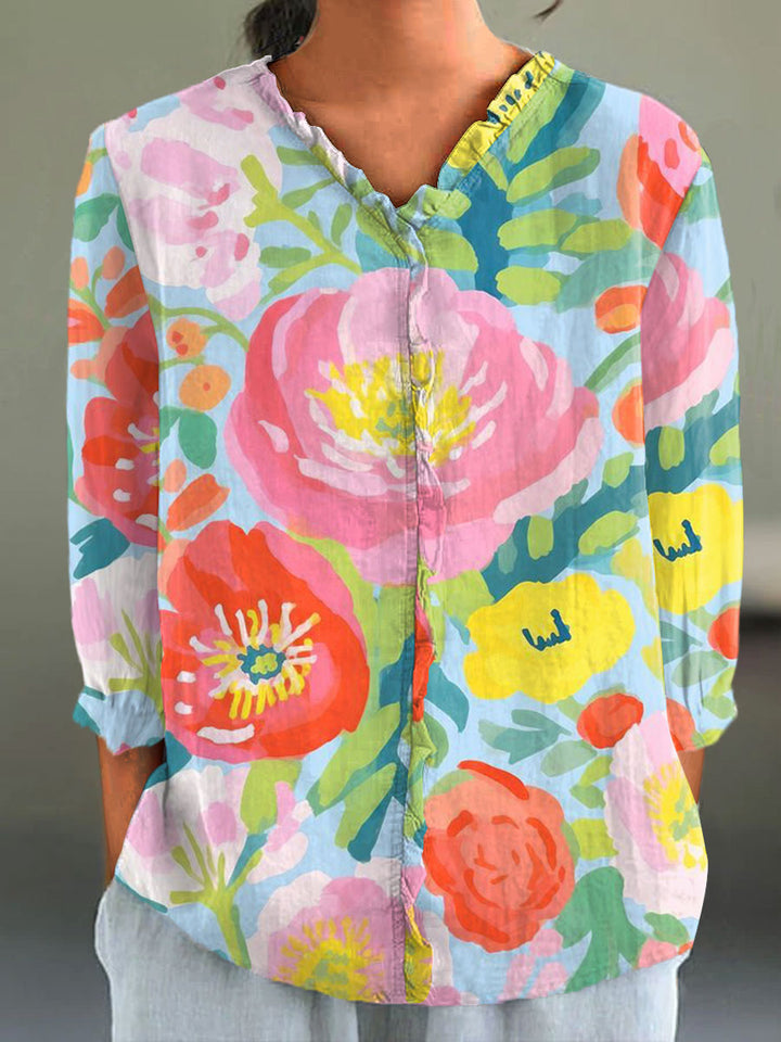 Reese - Watercolor Flowers Art Print Dress, Tops and Pants
