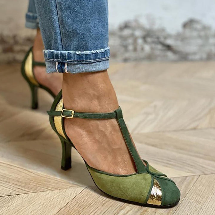 Alona Patchwork Pumps