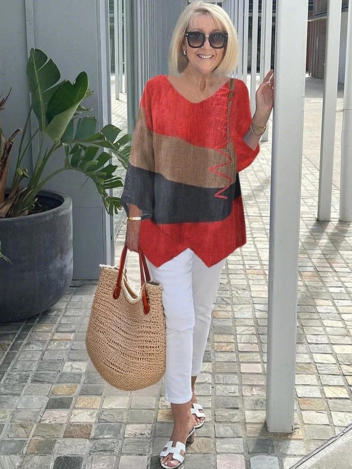 Alyse - Chic Long Sleeve Casual Loose Top