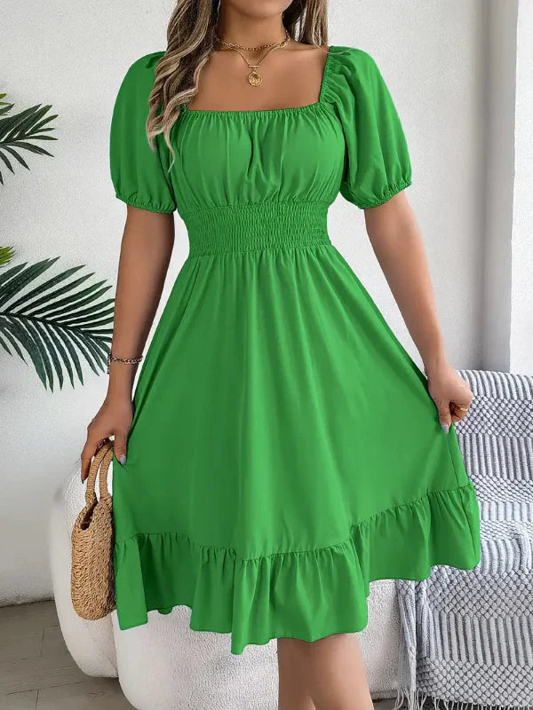 Nyxara | Elegant Puff Sleeve Dress