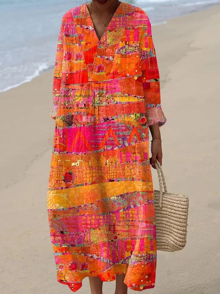Moana - Vintage Art Print Casual Cotton And Linen Shirt, Pant and Dress