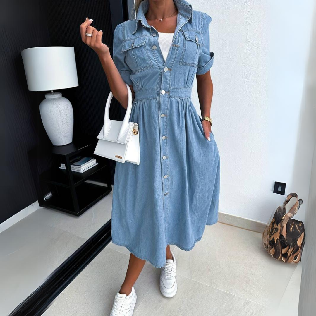 Ella™ - Casual Denim Dress