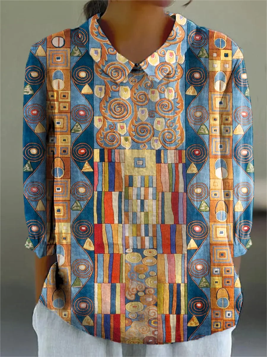 Merry | Vintage Floral Cotton-Linen Shirt