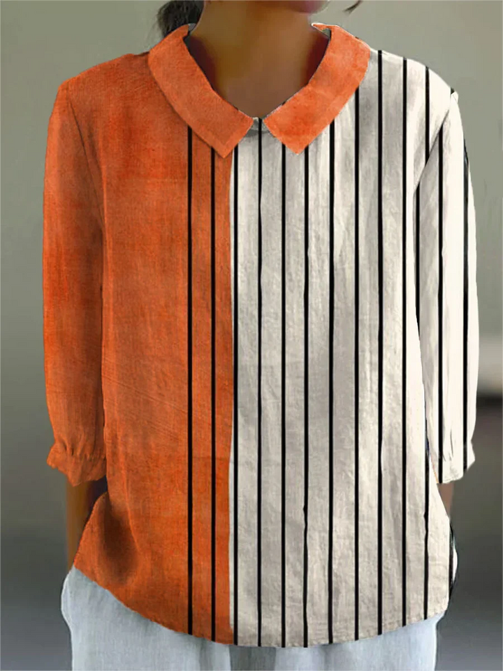 Merry | Vintage Floral Cotton-Linen Shirt