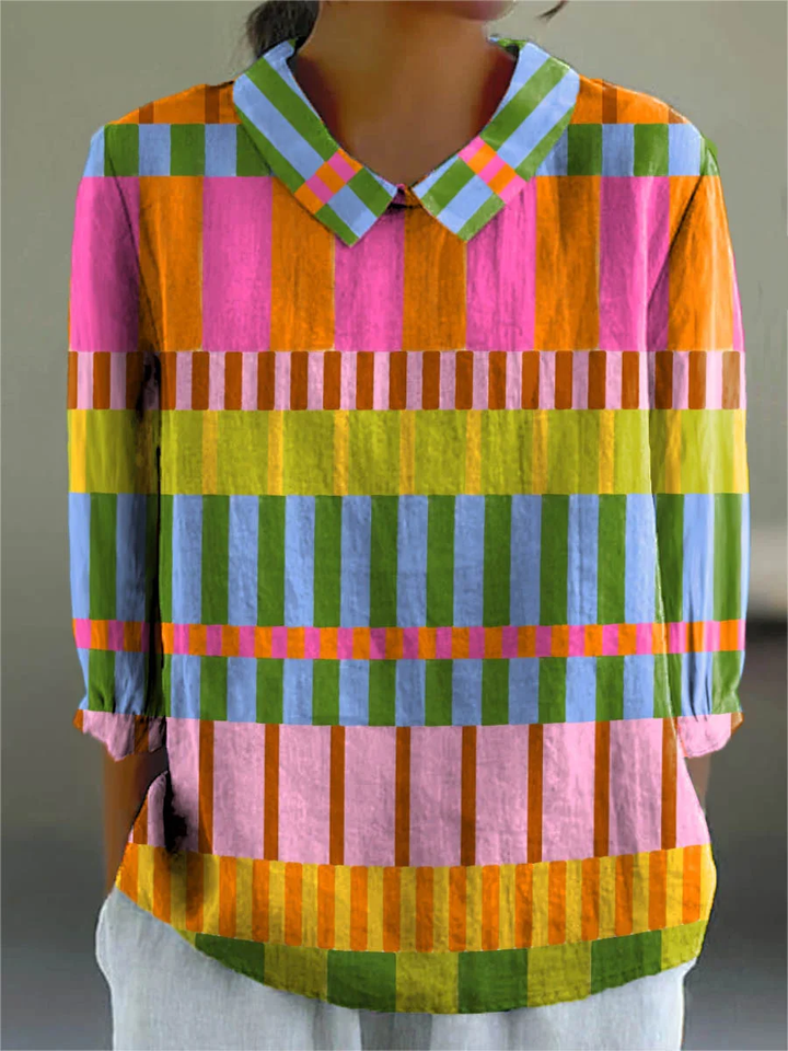 Merry | Vintage Floral Cotton-Linen Shirt