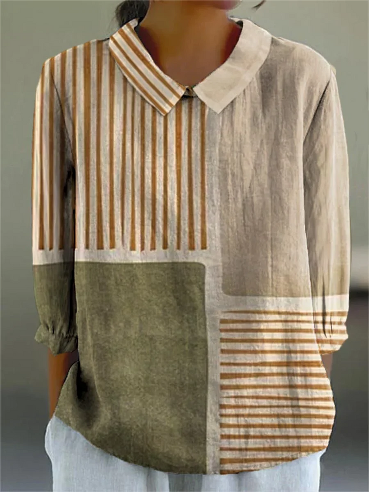 Merry | Vintage Floral Cotton-Linen Shirt