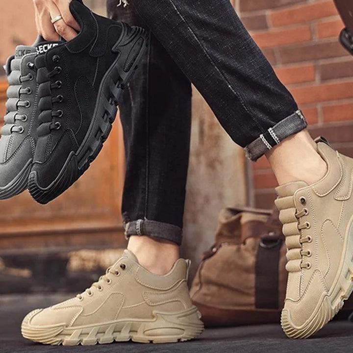 HIKEMEN - Men's Casual Hiking Shoes with Thick Sole and Anti-slip