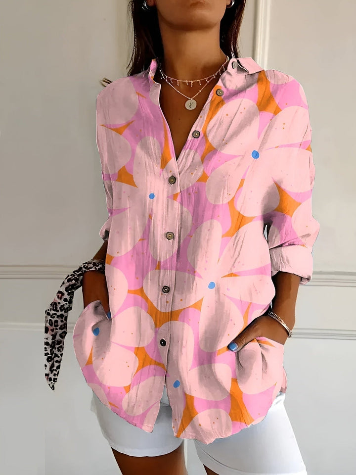 Brenda - Casual blouse with flowers and patterns