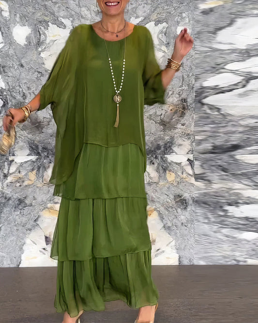 Artistic dress with wide cut