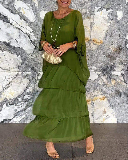 Artistic dress with wide cut